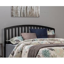 daliah black full queen headboard   