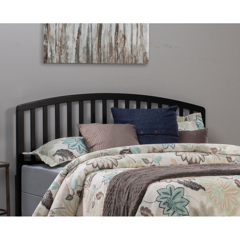 daliah black full queen headboard   