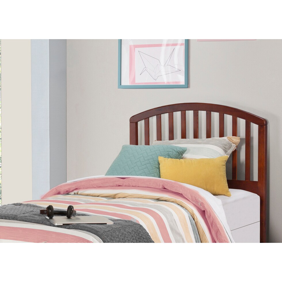 daliah dark brown twin headboard   