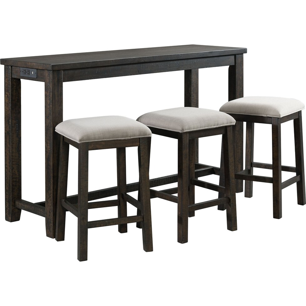 damaris dark brown  pc bar set   