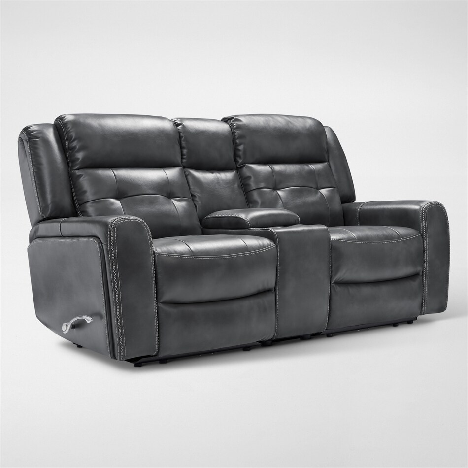 damen gray  pc manual reclining living room   