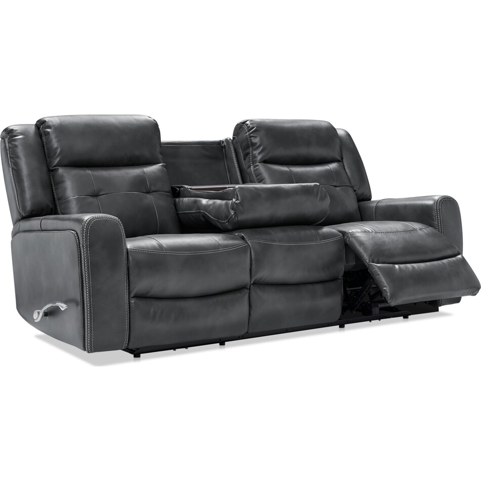 damen gray  pc manual reclining living room   