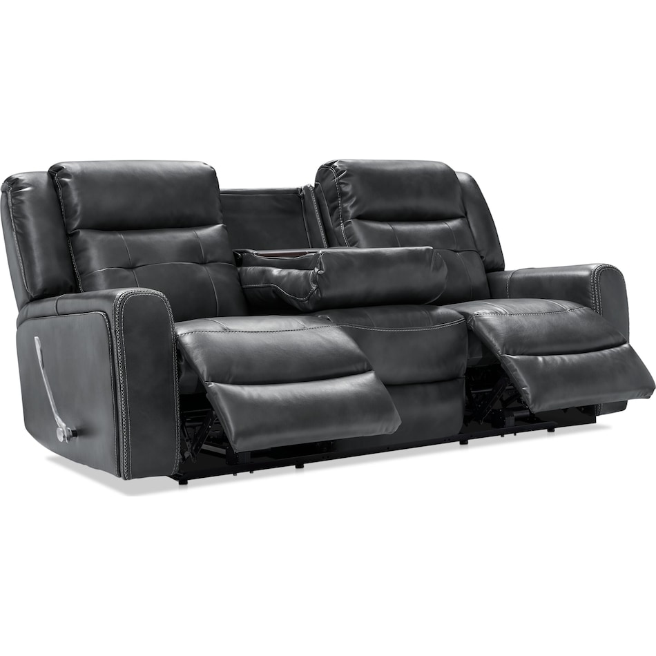 damen gray  pc manual reclining living room   