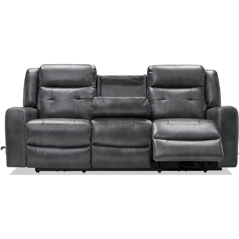 damen gray  pc manual reclining living room   