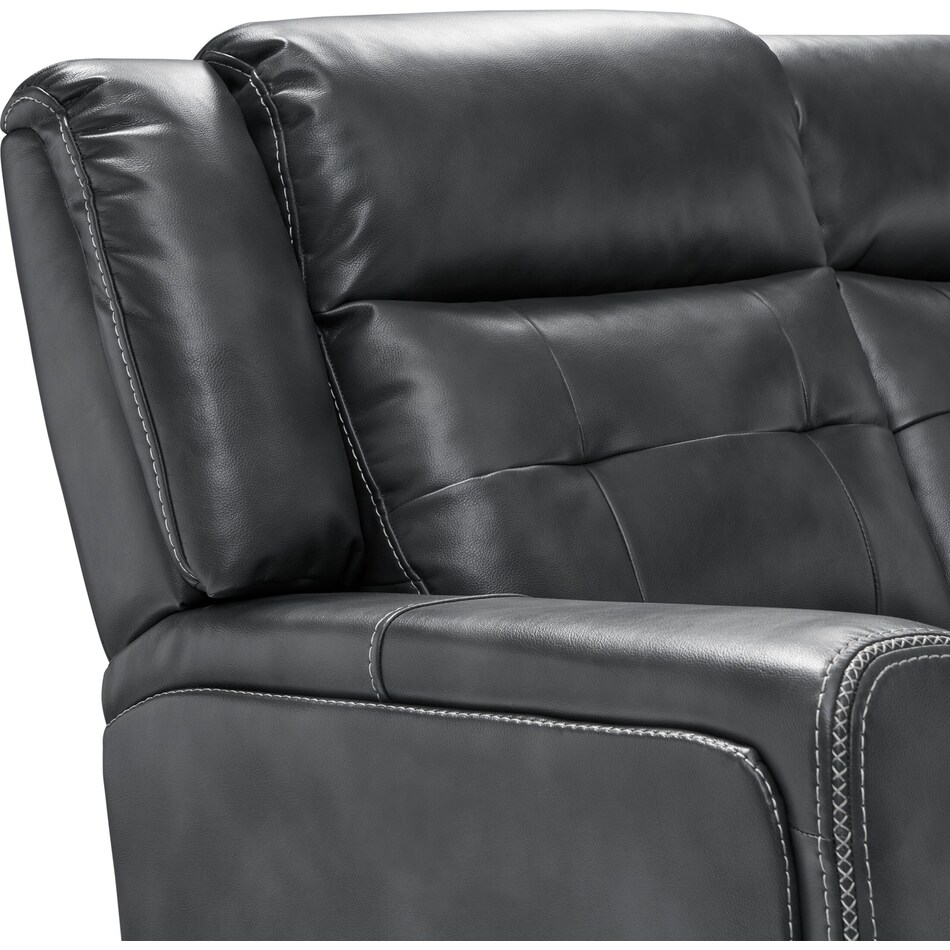 damen gray  pc manual reclining living room   