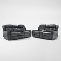 damen gray  pc power reclining living room   