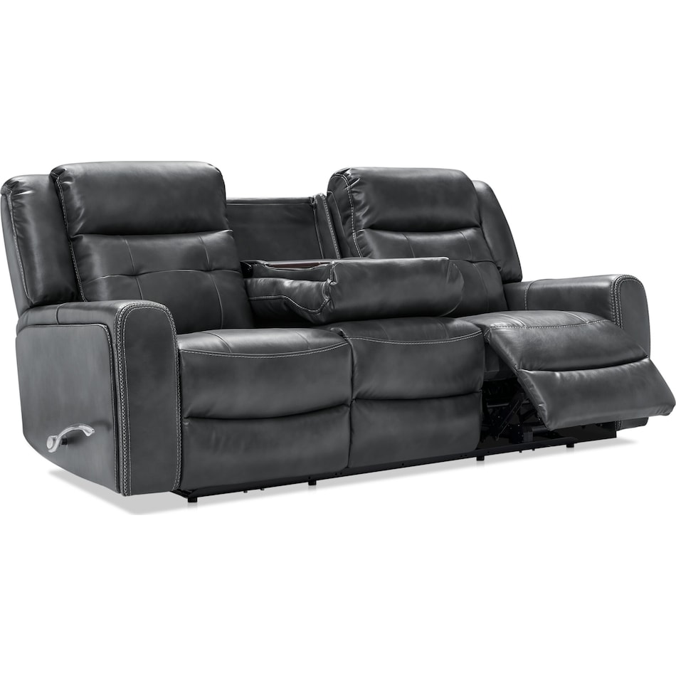 damen gray  pc manual reclining living room   