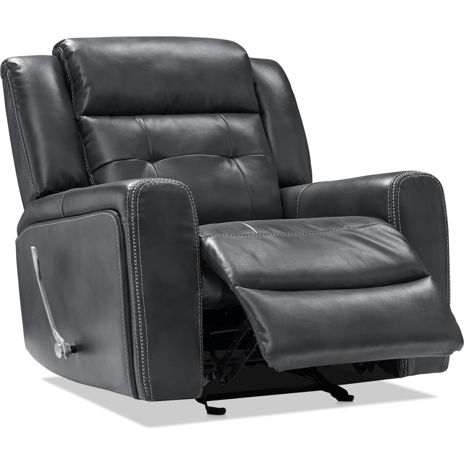 damen gray  pc manual reclining living room   