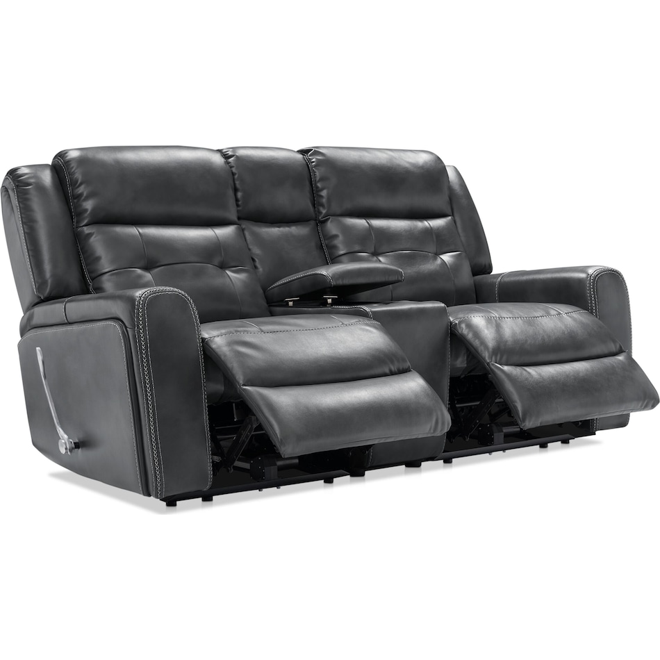 damen gray  pc manual reclining living room   