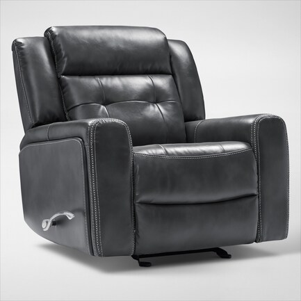 Damen Manual Gliding Recliner - Charcoal