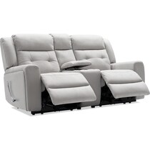 damen gray manual reclining loveseat   