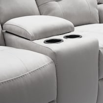 damen gray manual reclining loveseat   