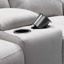 damen gray manual reclining loveseat   