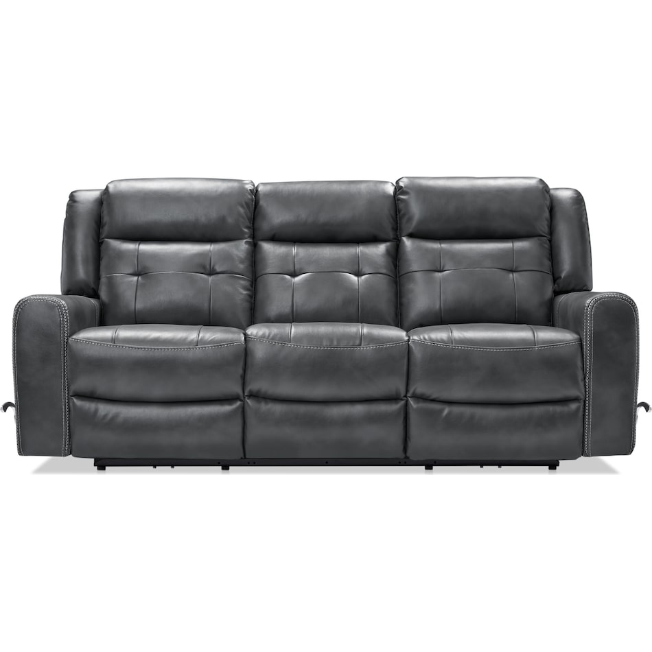 damen gray manual reclining sofa   