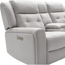 damen gray power reclining loveseat   