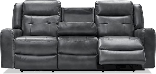 Damen Dual-Power Reclining Sofa with Drop-down Table | Value City Furniture