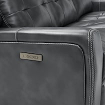 damen gray power reclining sofa   