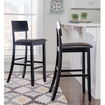 damian black bar stool   