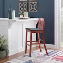 damian dark brown bar stool   