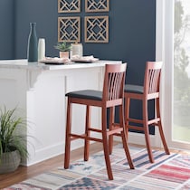 damian dark brown bar stool   