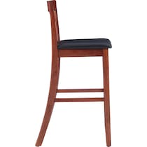 damian dark brown bar stool   