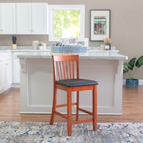 damian dark brown counter height stool   