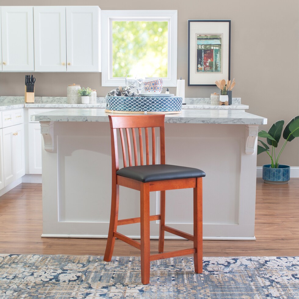 damian dark brown counter height stool   