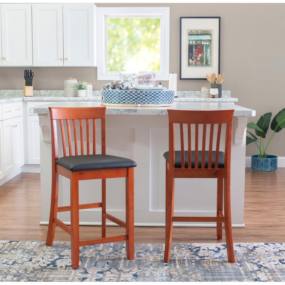 damian dark brown counter height stool   