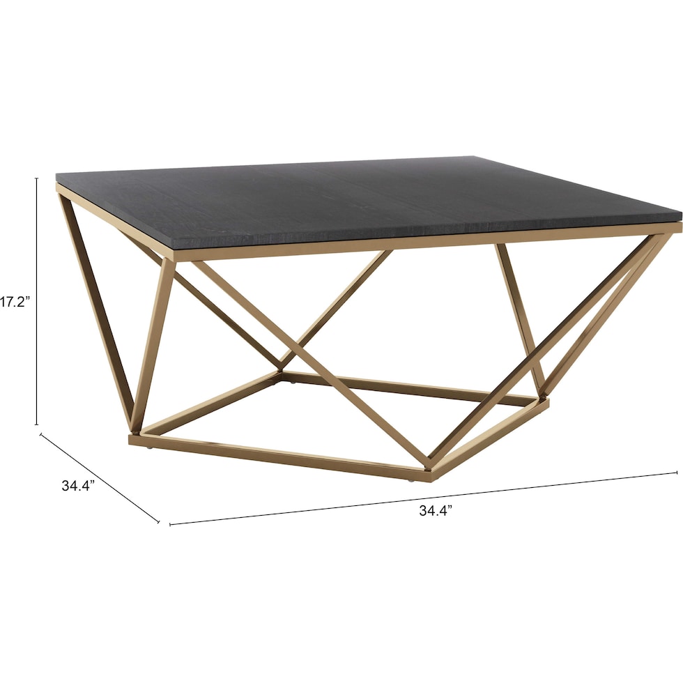 daniel black gold coffee table   