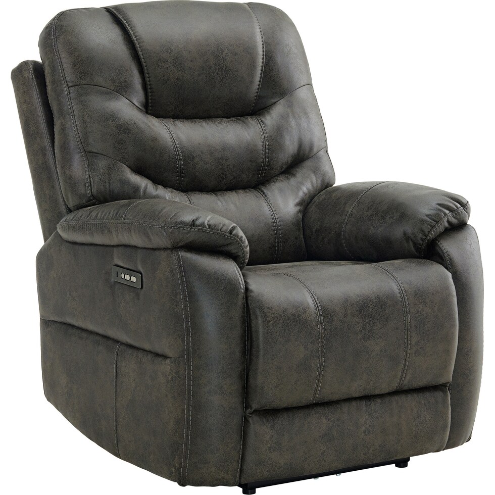daniels dark brown power recliner   
