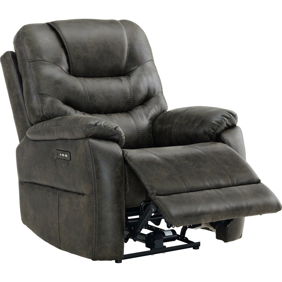 daniels dark brown power recliner   