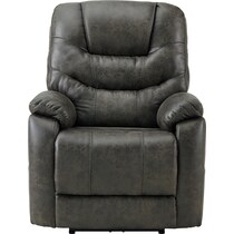 daniels dark brown power recliner   