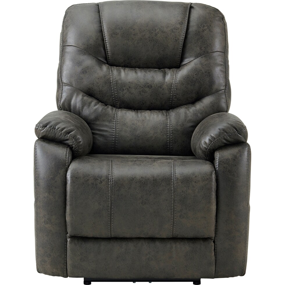 daniels dark brown power recliner   