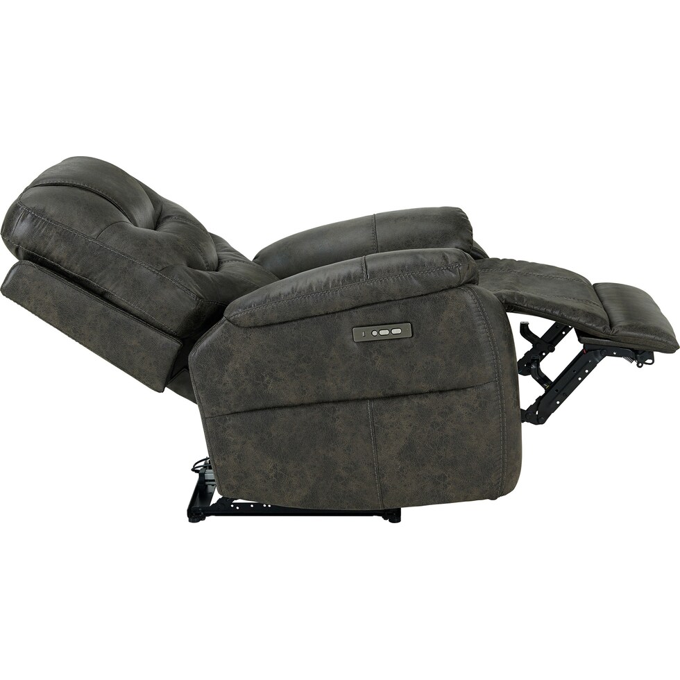 daniels dark brown power recliner   