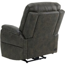 daniels dark brown power recliner   
