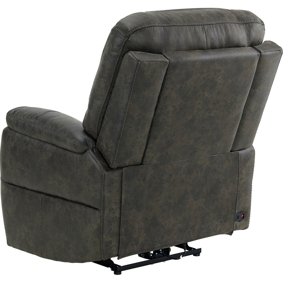 daniels dark brown power recliner   