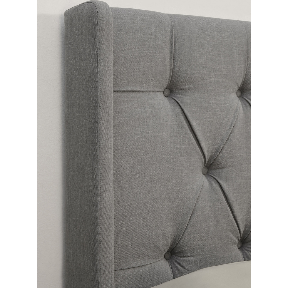 daphne gray king california king headboard   