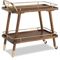 darby dark brown bar cart   