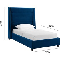 darcy blue twin bed   