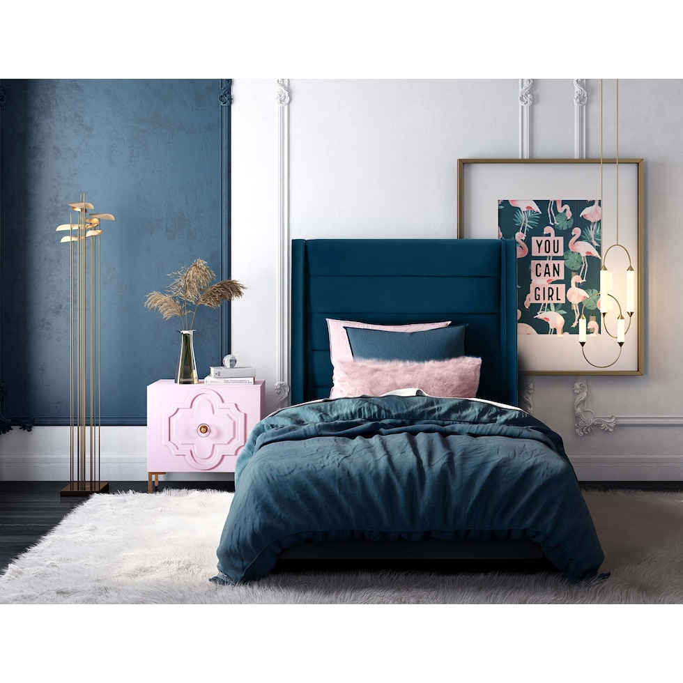 darcy blue twin bed   