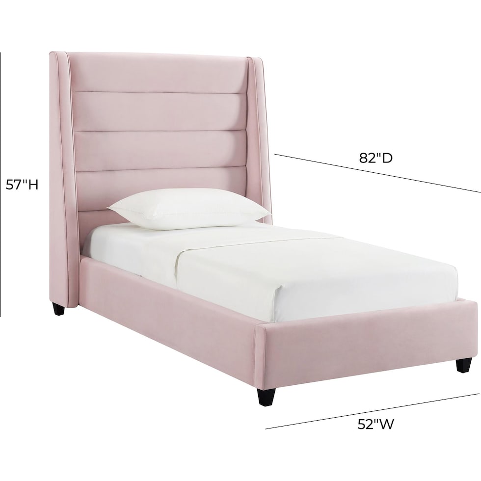 darcy pink twin bed   