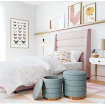 darcy pink twin bed   