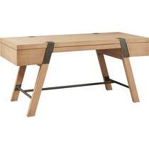 darien light brown desk   
