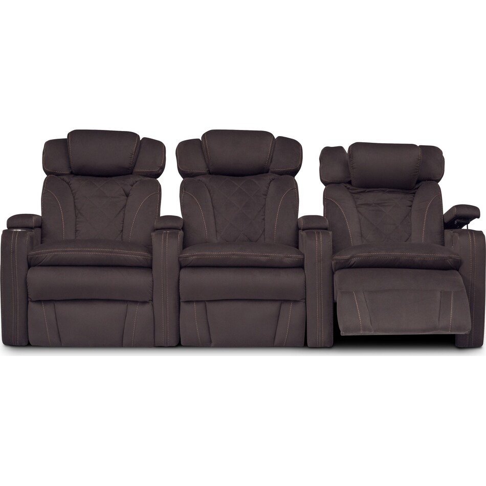 Fiero 3Piece DualPower Reclining Home Theater Sectional Value City