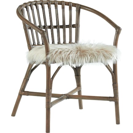 Zaid Accent Chair - Smoke Brown
