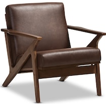 dark brown accent chair   