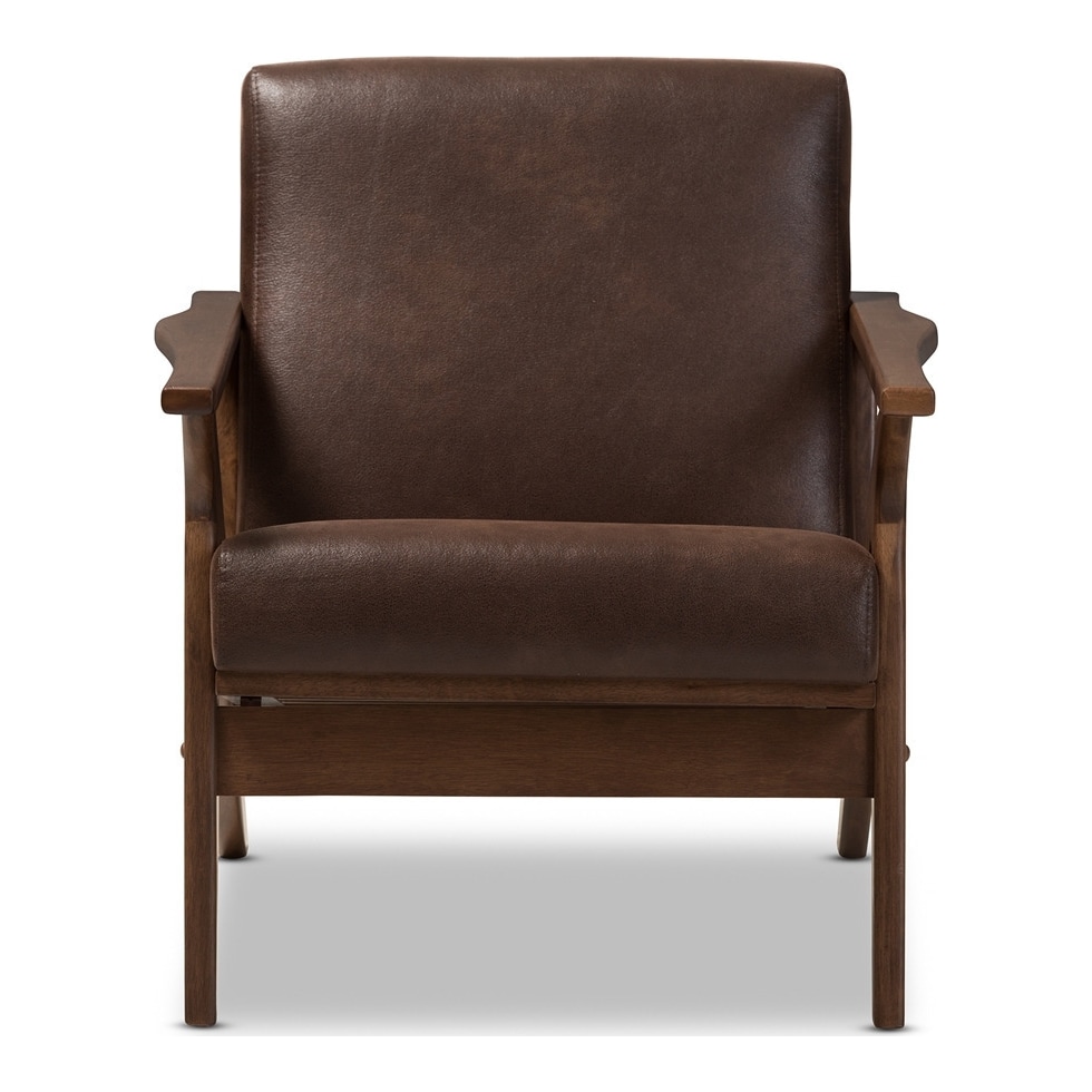 dark brown accent chair   