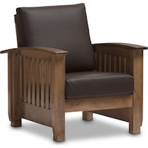 dark brown accent chair   