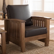 dark brown accent chair   