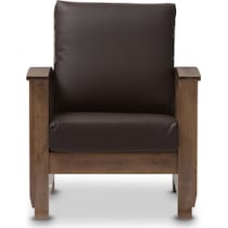 dark brown accent chair   